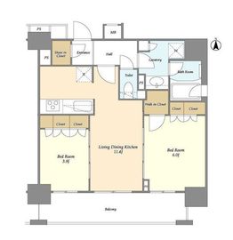 ORME COURT NIPPORI EAST 1002 間取り図