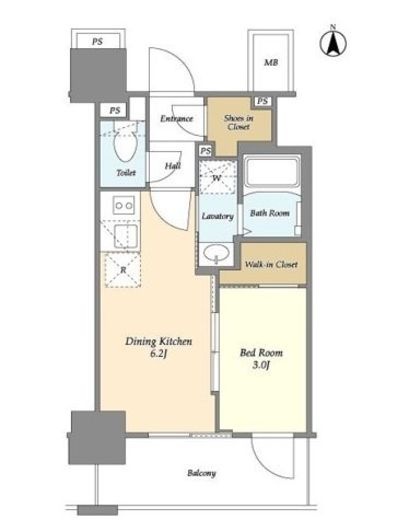 ORME COURT NIPPORI EAST 303 間取り図