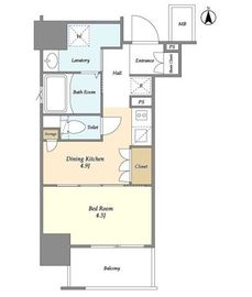 ORME COURT NIPPORI EAST 401 間取り図