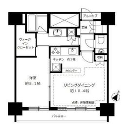 カテリーナ三田タワースイート ウエストアーク 8階 間取り図