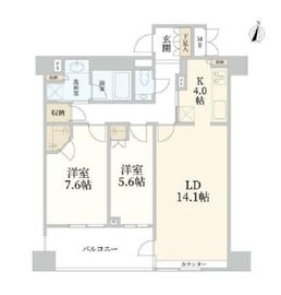 グレンパーク駒場 4階 間取り図