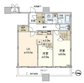 パークタワーグランスカイ 24階 間取り図