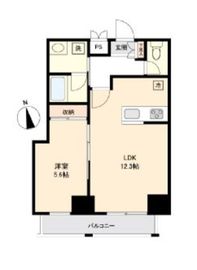 メゾンドゥニコラ大井 801 間取り図