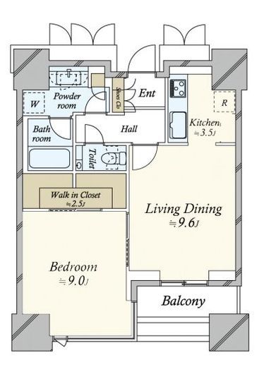 プラウド虎ノ門 5階 間取り図