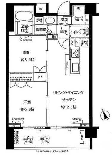 フォレシティ富ヶ谷 104 間取り図