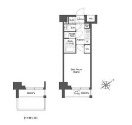 アイフラット中目黒 105 間取り図