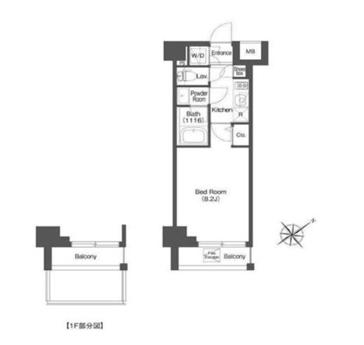 アイフラット中目黒 309 間取り図