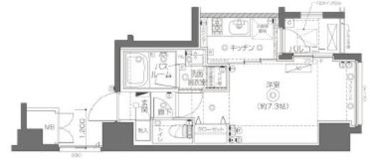 ZOOM月島 9階 間取り図