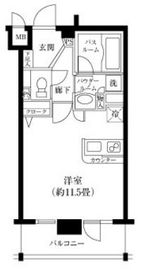 レジディア神田東 1302 間取り図