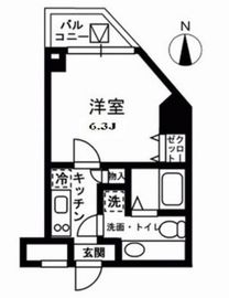 レジディア中野 401 間取り図