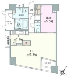 ブロードシティ東京 16階 間取り図