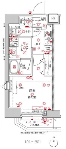 クレイシア森下ステーションサイト 9階 間取り図