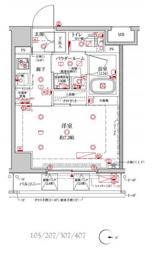 クレイシア森下ステーションサイト 3階 間取り図