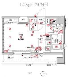 クレイシア森下ステーションサイト 6階 間取り図