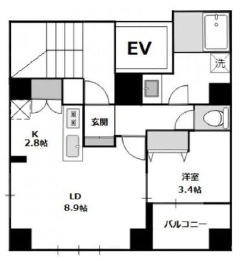 ライブフラット茅場町 10階 間取り図