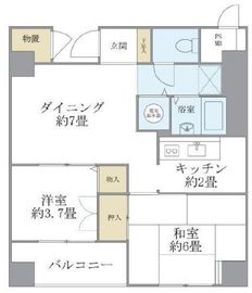 グランドメゾン田町 6階 間取り図