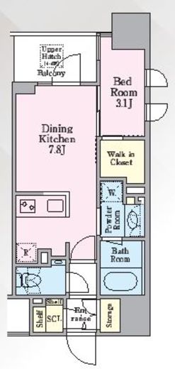 グランリビオ芝大門 4階 間取り図