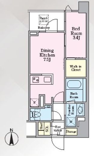 グランリビオ芝大門 7階 間取り図