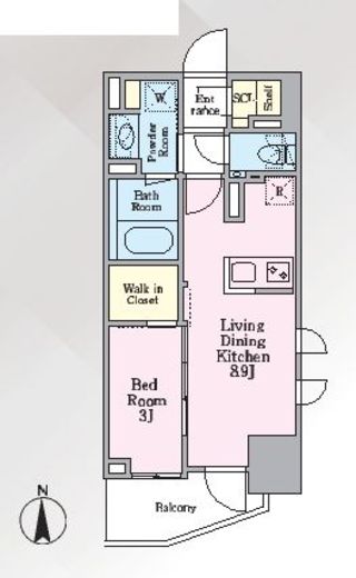 グランリビオ芝大門 2階 間取り図