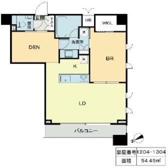 KDXレジデンス戸越 1304 間取り図