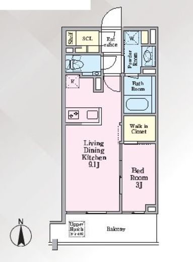 グランリビオ芝大門 2階 間取り図