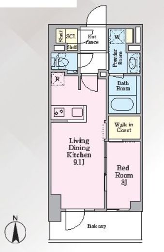グランリビオ芝大門 2階 間取り図