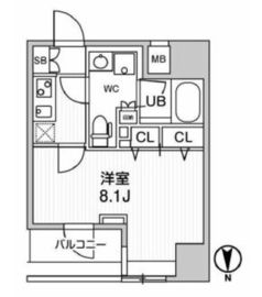 ジェノヴィア浅草橋2スカイガーデン 301 間取り図