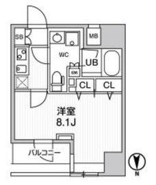 ジェノヴィア浅草橋2スカイガーデン 1001 間取り図