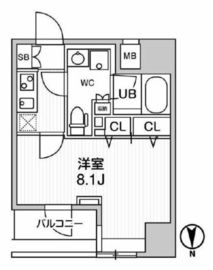 ジェノヴィア浅草橋2スカイガーデン 1301 間取り図