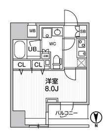 ジェノヴィア浅草橋2スカイガーデン 802 間取り図