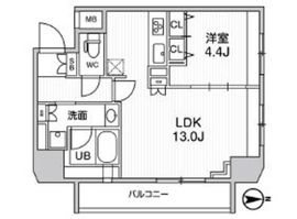 ジェノヴィア浅草橋2スカイガーデン 1203 間取り図