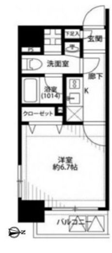 プレール・ドゥーク京橋 4階 間取り図
