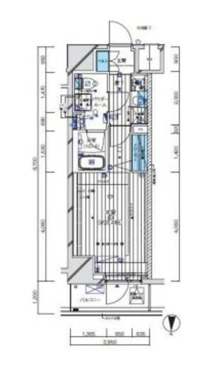 メインステージ門前仲町2 1402 間取り図