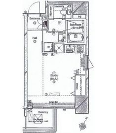 レックス芝浦 9階 間取り図