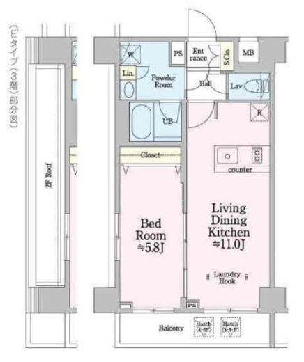 イアース本所吾妻橋 6階 間取り図