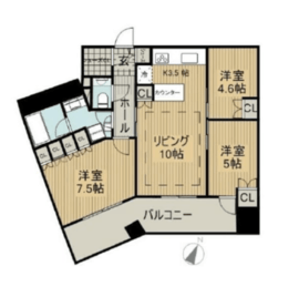 スカイズタワー＆ガーデン 32階 間取り図