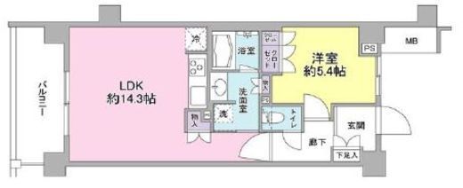 アンビエンテ経堂 313 間取り図