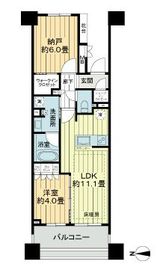 マジェスティハウス新宿御苑パークナード 6階 間取り図