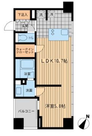 ウィルテラス勝どき 1202 間取り図