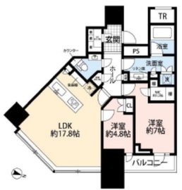 パークコート渋谷ザタワー 6階 間取り図