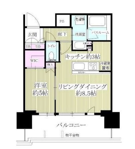 品川イーストシティタワー 9階 間取り図