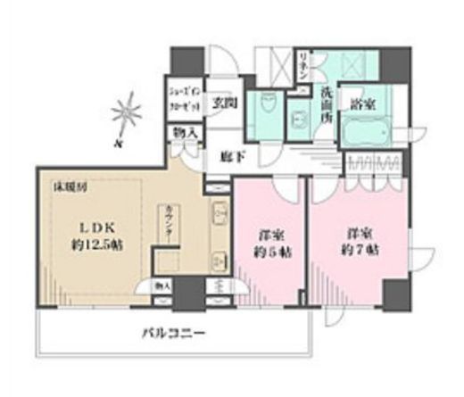 パークハウス平河町 13階 間取り図