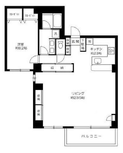 広尾ガーデンヒルズ 4階 間取り図