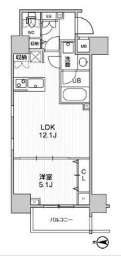 ステージグランデ錦糸町2 2階 間取り図