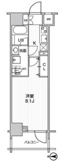 ステージグランデ錦糸町2 5階 間取り図