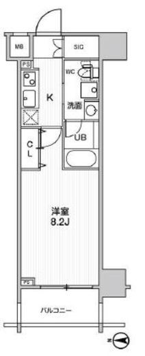 ステージグランデ錦糸町2 3階 間取り図
