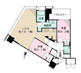 ラ・トゥール新宿 1314 間取り図