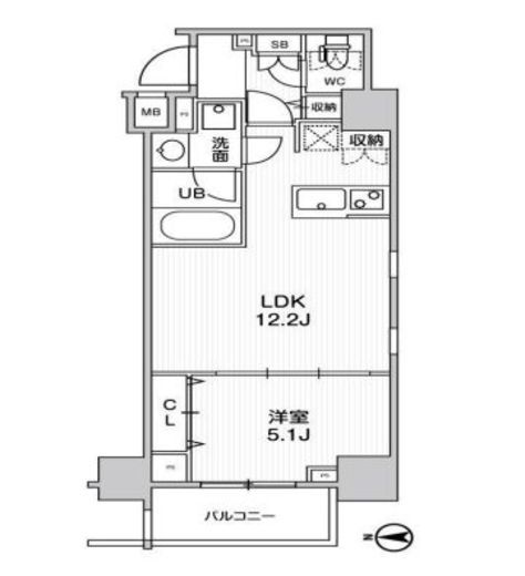 ステージグランデ錦糸町2 5階 間取り図