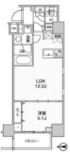 ステージグランデ錦糸町2 6階 間取り図