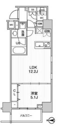ステージグランデ錦糸町2 12階 間取り図